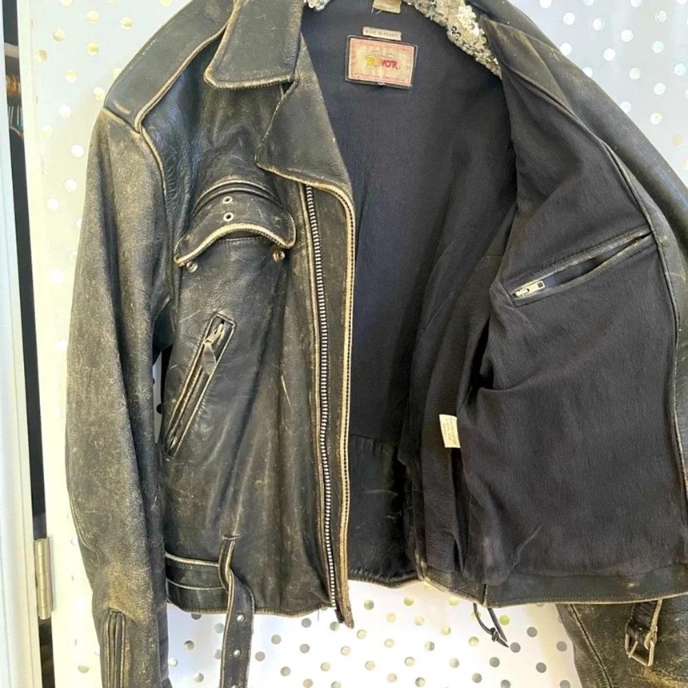 🔅SOLD $575 Lee Trevor Vintage Rare Motorcycle Jacket/Made in France, Rare - Picture 5 of 12